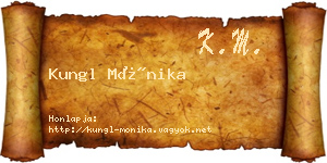 Kungl Mónika névjegykártya
